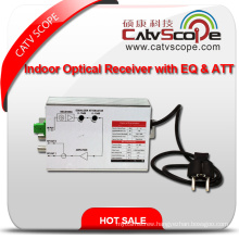 Professional Supplier High Performance 2 Way Output CATV FTTH Indoor Optical Receiver with EQ & Att